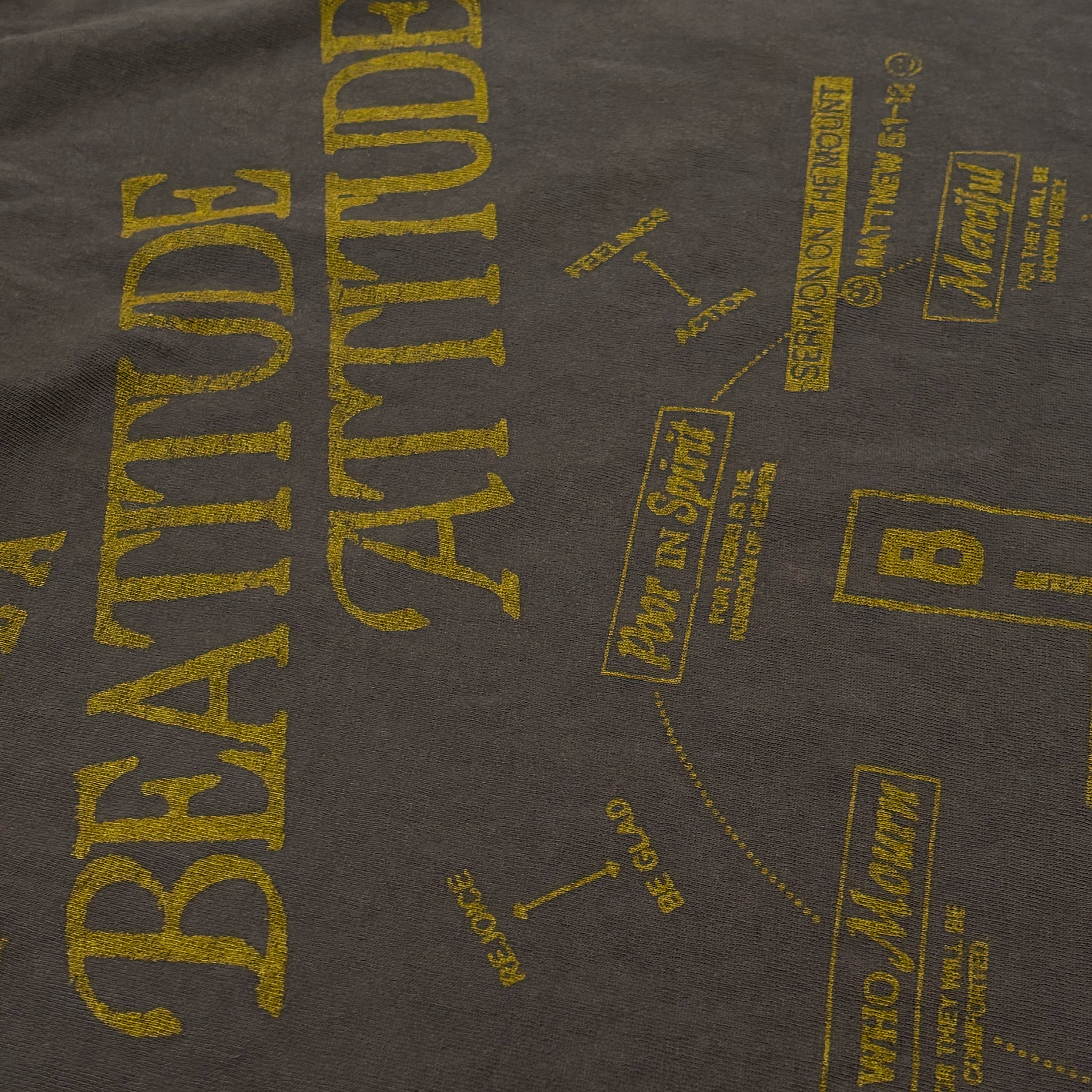 I HAVE A BEATITUDE ATTITUDE | BROWN BOXY T-SHIRT