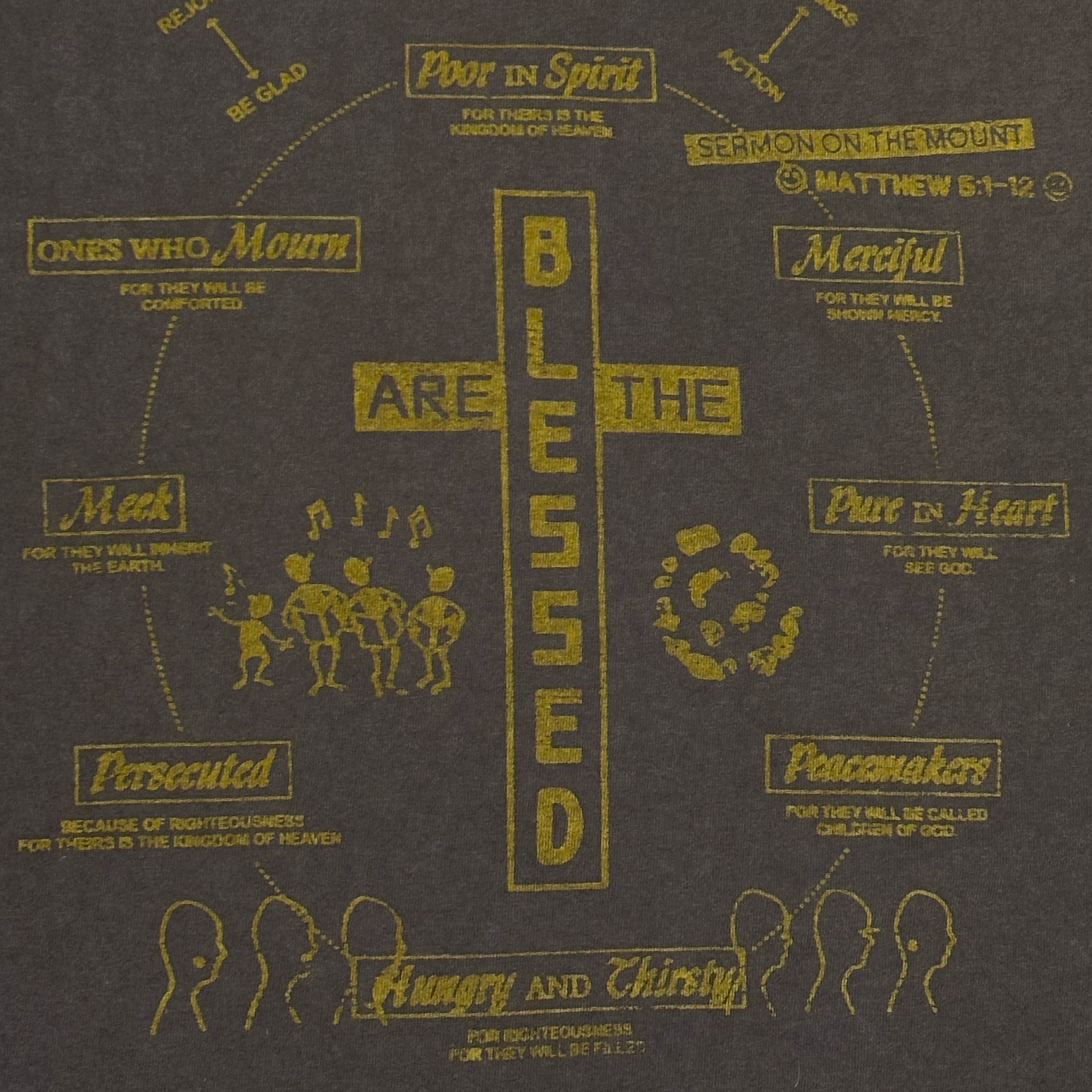 I HAVE A BEATITUDE ATTITUDE | BROWN BOXY T-SHIRT