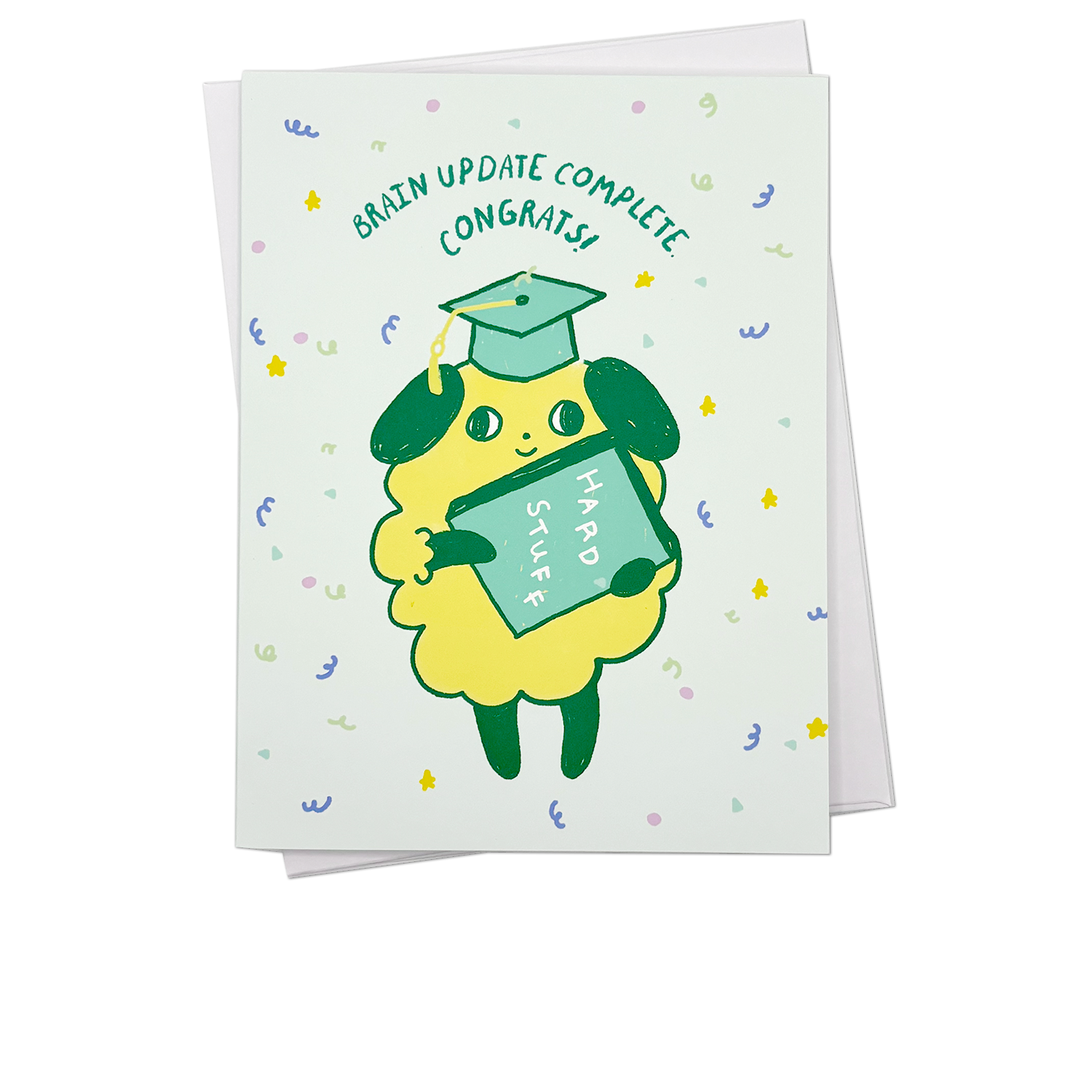 BRAIN UPDATE COMPLETE, CONGRATS! | GRADUATION GREETING CARD