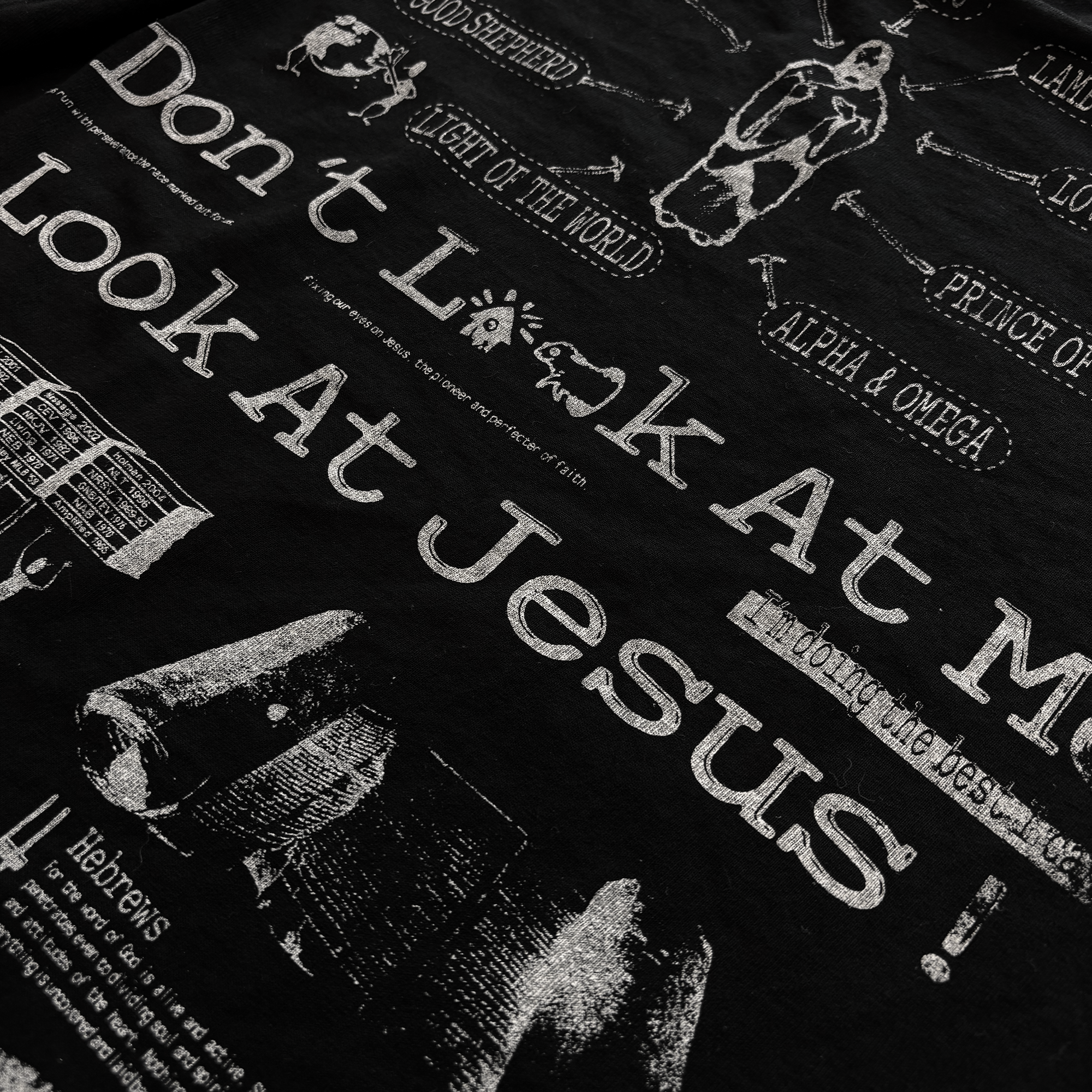 LOOK AT JESUS | BLACK BOXY LONG SLEEVE