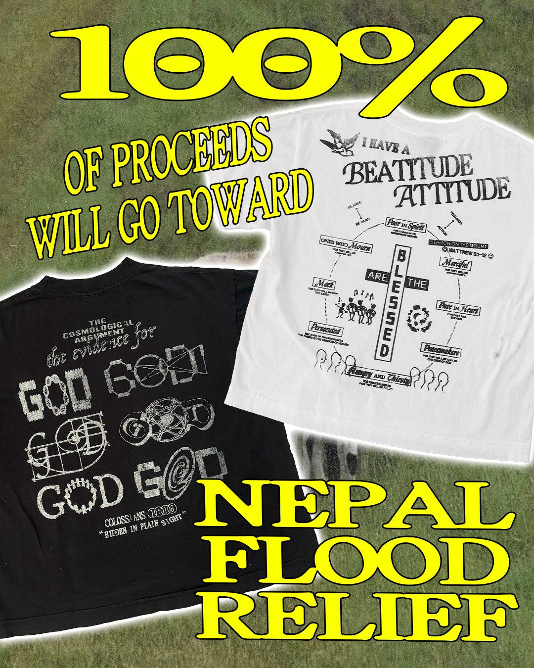 NEPAL FLOOD RELIEF (WHITE TEE)