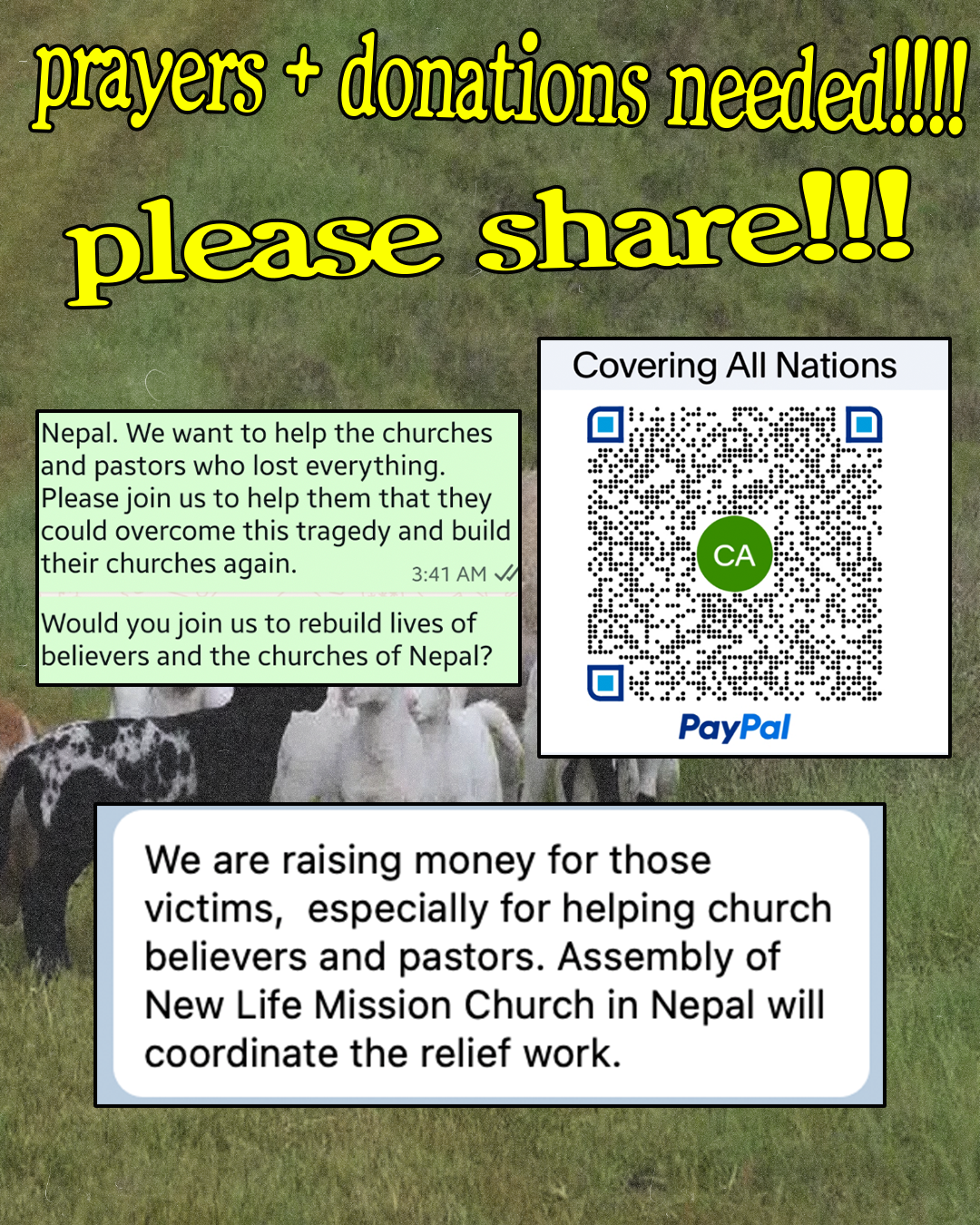 NEPAL FLOOD RELIEF (WHITE TEE)