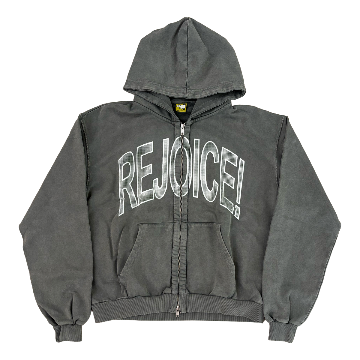 'REJOICE!' DOUBLE ZIP-UP JACKET