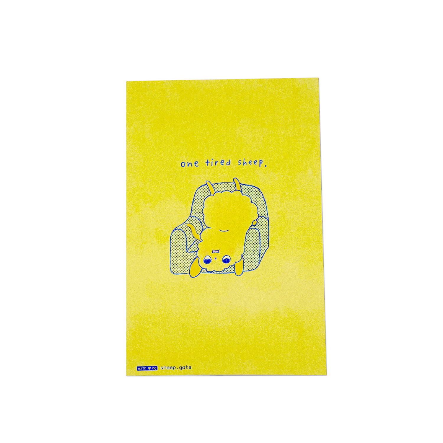 ONE TIRED SHEEP | POSTCARD